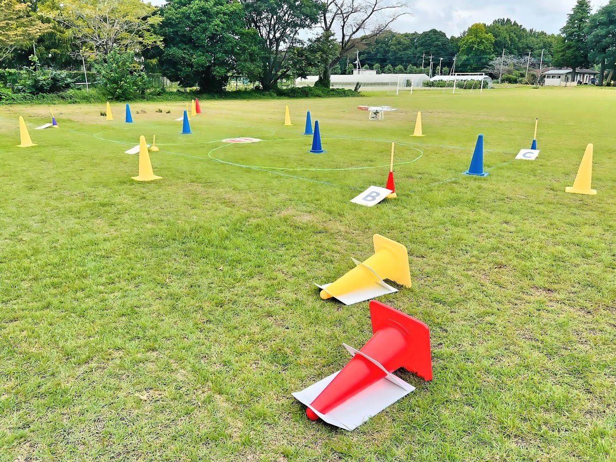 風速4m/sを超えてくるとコーンが倒れはじめます